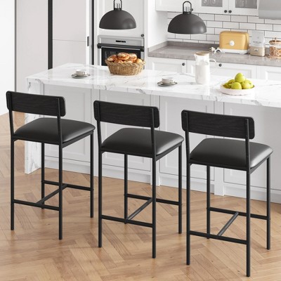 Bar Stools Set of 2,Kitchen Bar Stools with Footrest