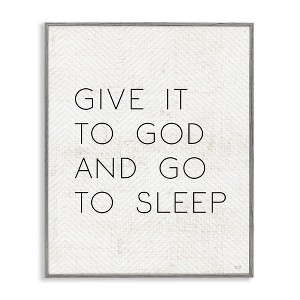 Stupell Industries Give it to God and Sleep Framed Giclee Art - 1 of 4