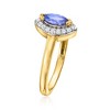 Ross-Simons 0.30 Carat Tanzanite and .20 ct. t.w. White Zircon Ring in 18kt Gold Over Sterling - 3 of 4