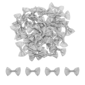Unique Bargains Fabric Craft DIY Gift Packaging Accessories Satin Mini Ribbon Bows 100 Pcs - 1 of 4