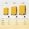 3-Piece Matching Hardshell Luggage Set,Checked Suitcases Expandable Lightweight Spinner Suitcases with TSA Lock (20"/24"/28")-Cuddlewood - 4 of 4