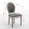 Kumasinova Set of 2 French Upholstered Dining Chairs, PU Leather Kitchen Chairs with Hand-Pulled Buckles, High Back Dining Room Chair,Solid Wood Frame - 2 of 4