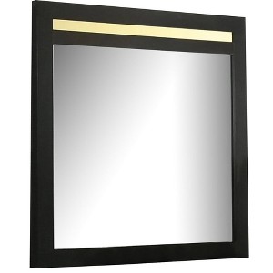 Royal Hampton 41 Inch Dresser Mirror, Modern Glam Black with Gold Acrylic Accents - 1 of 4