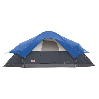 Coleman Red Canyon 8 Person 17 x 10 Foot Outdoor Large Family Camping Tent with Room Dividers, Adjustable Ventilation and Weathertec System, Blue