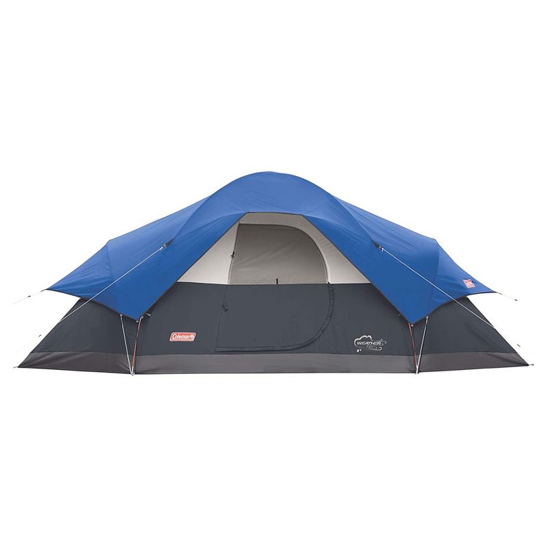 Coleman Red Canyon 8 Person 17 x 10 Foot Outdoor Large Family Camping Tent with Room Dividers, Adjustable Ventilation and Weathertec System, Blue, 1 of 6