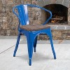Emma and Oliver Metal Chair with Wood Seat and Arms - 2 of 4
