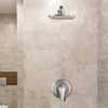 Cobbe Brushed Nickel 9-Inch Round Rainfall Shower Faucet Single Handle Shower Faucet Accessory with 15.74-Inch Shower Arm and Valve - 3 of 4