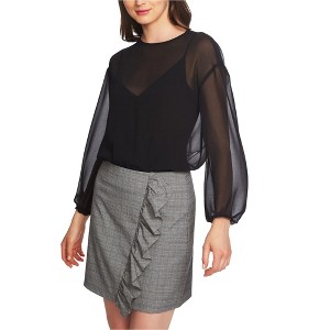 1.STATE Womens Sheer Bodysuit Jumpsuit - 1 of 1