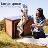 44"Dog House Outdoor & Indoor Wooden Dog Kennel for Winter with Raised Feet Weatherproof for Large Dogs(Gold red and black) - 3 of 4