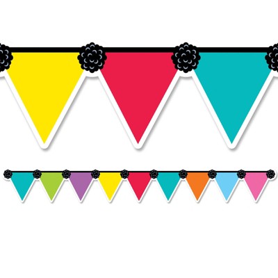 Creative Teaching Press Pennant Party EZ Border, 48 Feet (Pack of 6)