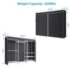 VIPEK V5C Clothes Closet Wardrobe Heavy Duty Covered Clothes Rack, Black Metal Clothing Rack with Grey Oxford Fabric Cover - 3 of 4