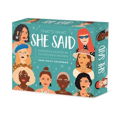 Willow Creek Press That's What She Said 2025 Box Calendar: Daily Desktop, 5x6", Paper, Glue Binding, All Ages, Blue