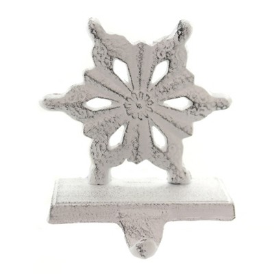 Transpac 5.0 Inch Snowflake Stocking Holder Cast Iron Stocking Holders
