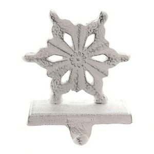Transpac 5.0 Inch Snowflake Stocking Holder Cast Iron Stocking Holders - 1 of 3