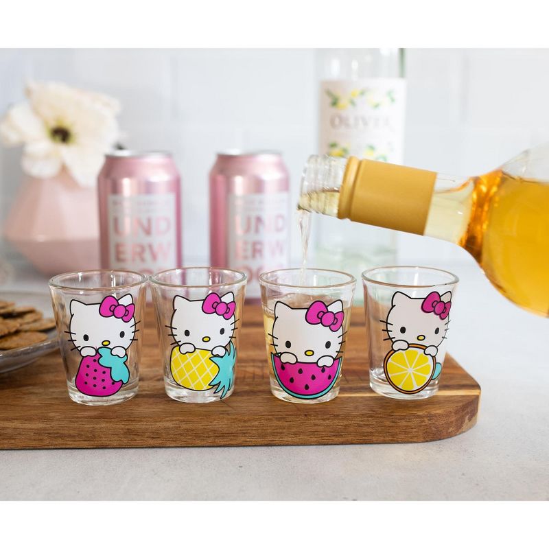 Hello Kitty 4 Piece 1.5oz Mini Glass Set, 3 of 7