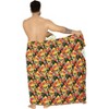 HAPPY BAY Men's Pareo Halloween Costumes Theme Party Swim Trunks Swimwear Cover Up Beach Wrap Summer Sarong for Men One Size Black, Skull - 4 of 4