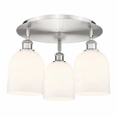 Innovations Lighting Bella 3 - Light Flush Mount in  Satin Nickel