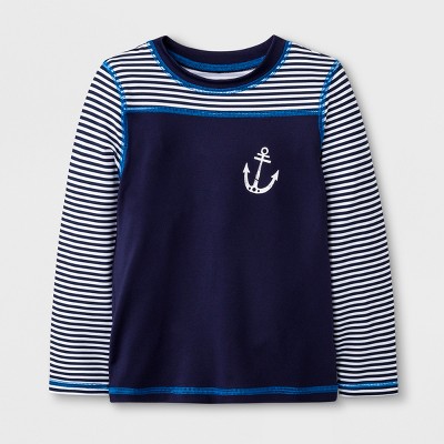 boys navy blue rash guard