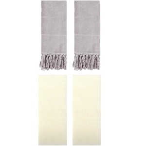 REGALWOVEN 4 Pcs Cotton Bathroom Hand Towels for Spa, Hotel - 1 of 4