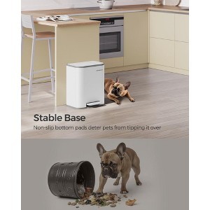 SONGMICS Kitchen Trash Can, 5.2-Gallon (20L) Garbage Can with Lid, Stainless Steel, Soft Close and Stays Open - 1 of 4
