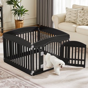 Sevobal Pet Carriers Safe And Secure Dog Playpen For Indoor And Outdoor, Pet Fence, Folding And Portable, Easy To Clean, Black, 35.6"*35"*23.6" - 1 of 4