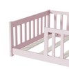 Kumasinova Kids Floor Bed with Safety Guardrails,Twin Rubber Wood Platform Bed with Slats for Boys,Girls,Teens,No Box Spring Needed - 4 of 4