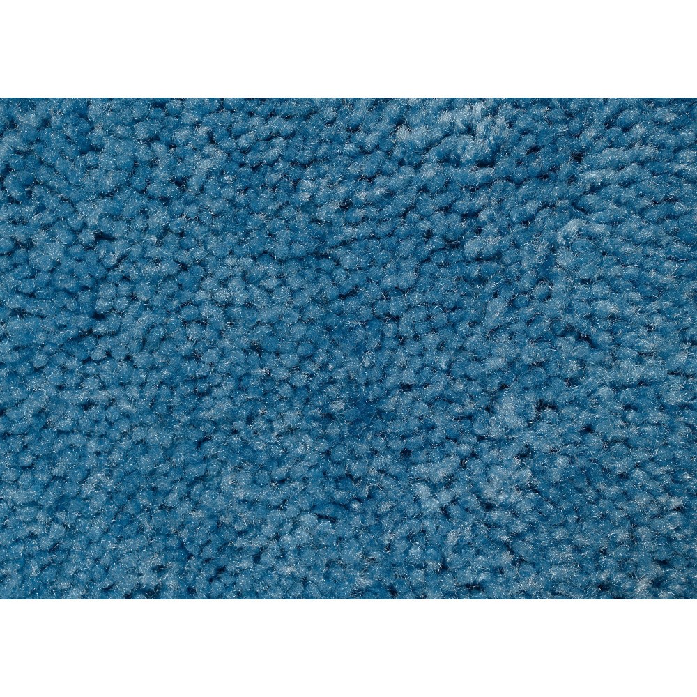Photos - Bath Mat 24"x40" Traditional Plush Washable Nylon Rug Basin Blue - Garland