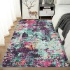Washable Area Rug, Neutral Modern Low Pile Carpet, Non Slip Farmhouse Rug for Living Room, Bedroom, Office - 2 of 4