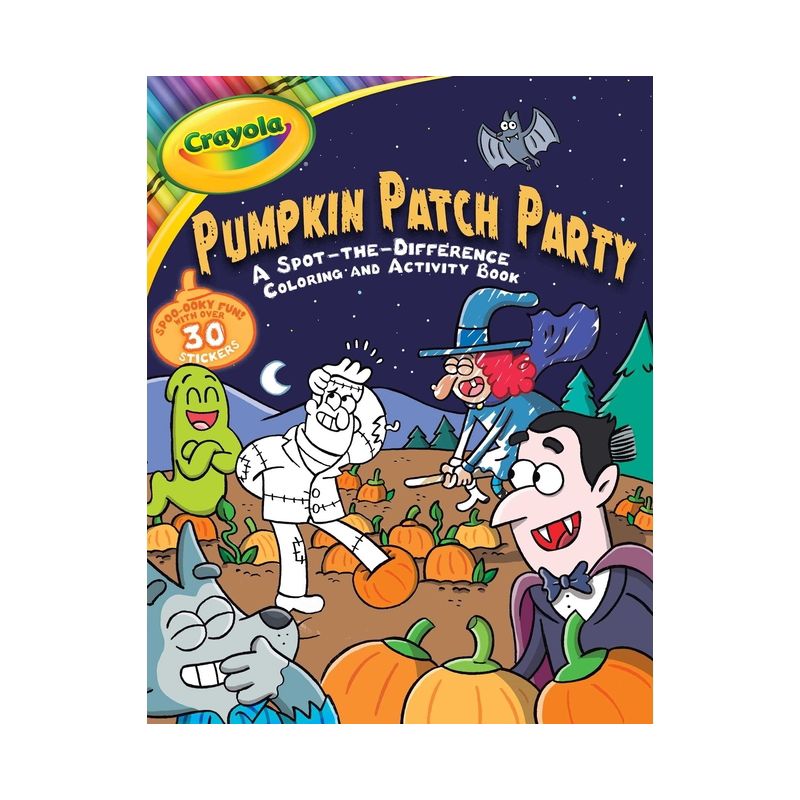 Crayola: Pumpkin Patch Party (a Crayola Halloween Spot the Difference Coloring Sticker Activity Book for Kids) - (Crayola/Buzzpop) by  Buzzpop, 1 of 2