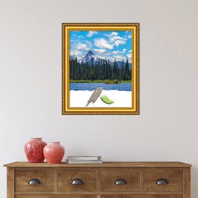 Colonial Embossed Gold Pine Wood Wall Picture Frame