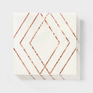 50ct Rose Gold Lunch Napkins - Spritz™ - 1 of 3