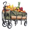 NAYSAYE Wagons Collapsible Utility Cart with Strapping System and Plastic Liner Set for Outdoor Use, Green, 35.04"*21.65"*38.98" - 2 of 4