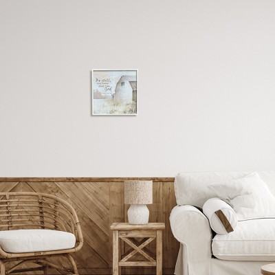 White Framed Religious Psalm Verse Canvas Print, 12 x 12