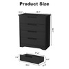 4 Drawer Dresser for Bedroom, Natural Chest of Drawers with Embedded Handles Design, Wooden Dresser Organizer - 2 of 4