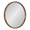 Kate and Laurel McLean Round Wood Framed Wall Mirror, 24" Diameter, Rustic Brown - 4 of 4