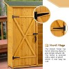 Kelly Wooden Pitch Roof Patio Storage Shed,  Solid Wood Tool Shed with Lockable Door, Outdoor Furniture - Maison Boucle - 4 of 4