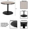 Hampden Furnishings 30" Bennet Collection Round Dining Table Black/Gray Nebula - 4 of 4