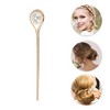 Unique Bargains Women's Faux Pearl Rhinestone Hair Chopstick Light Gold Tone 1 Pc - 3 of 4