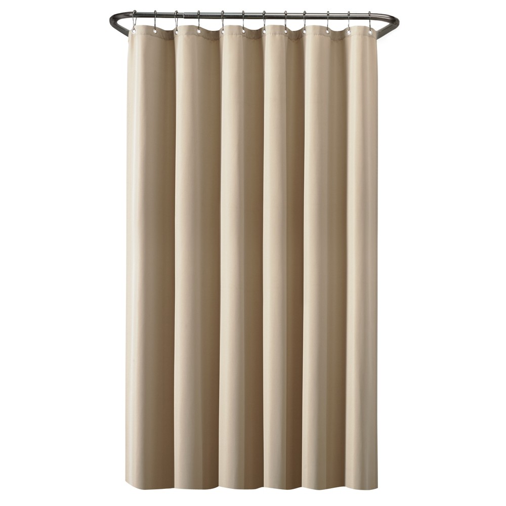 Photos - Shower Curtain Waterproof Shower Liner Beige - Zenna Home