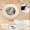 JOEJOY Temperature Control Heated Cat Bed, Removable Plush Cover with Heating Pad, Even Heat Distribution Mat for Senior Cats & Kittens - 2 of 4
