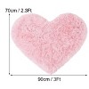 PiccoCasa Living Room Sofa Heart Shaped Soft Faux Sheepskin Plush Area Floor Mats 27"x36" - 4 of 4