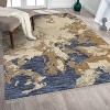 Luxe Weavers Abstract Fringed Blue Indoor Area Rug - 3 of 4