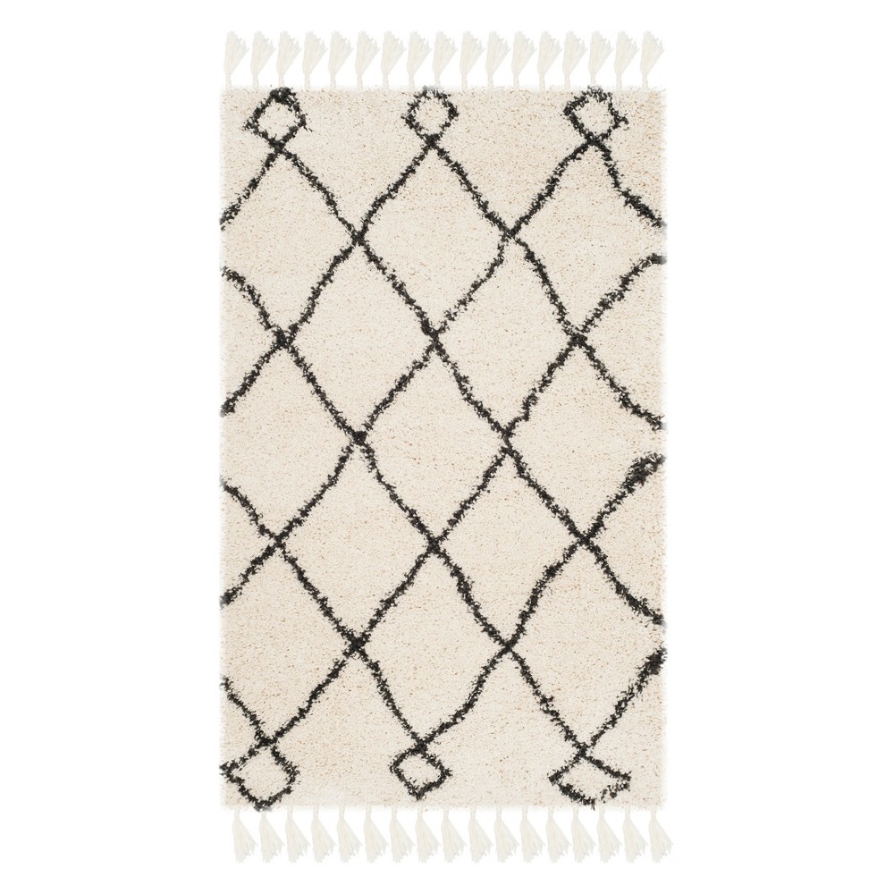 3'x5' Geometric Accent Rug Cream/Charcoal - Safavieh