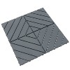 Gulches Plastic Interlocking Deck Tiles, 44 Pack 12"x12"x0.8" Square, Grey Waterproof Outdoor All Weather Patio Tiles for Poolside Balcony Backyard - 3 of 4