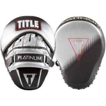 Title Boxing Platinum Proclaim Power Contoured Leather Punch Mitts -Black/Silver