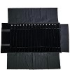 Portable Jewelry Roll Travel Bag, Untangled Necklace Storage with 16 Chain Holders, Black Display Organizer - 4 of 4