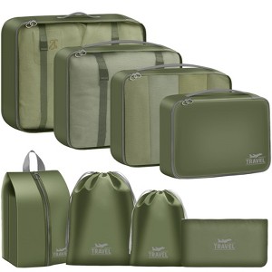 Generic Packing Cubes for Travel - 8 Set Luggage Organizer Bags Mesh Breathable Packing Cubes - 1 of 4