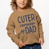 The Juniper Shop Cuter Version of Dad Toddler Sweatshirt - 4T - Camel - 2 of 4
