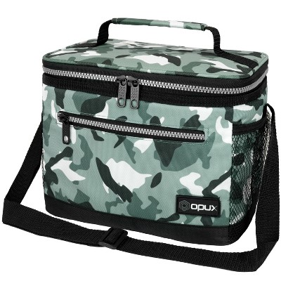 Tactical Lunch Box for Men, Insulated Lunch Bag Adult, Thermal Lunchbox  Leakproof Waterproof Cooler Bag, Dual Compartment Lunch tote, Large Lunch  Pail for Work Office Camping Travel(Black)