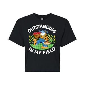Women's - Garfield - Outstanding In My Field Cropped Graphic T-Shirt - 1 of 4